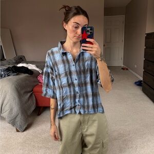 BDG plaid short sleeve shirt